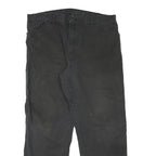 DICKIES Mens Black Regular Fit Straight Leg Cotton Blend Trousers W40 L32