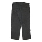 DICKIES Mens Black Regular Fit Straight Leg Cotton Blend Trousers W40 L32