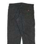 DICKIES Mens Black Regular Fit Straight Leg Cotton Blend Trousers W40 L32