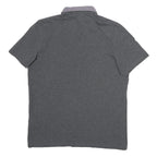 TED BAKER Mens Grey Cotton Blend Polo Shirt S Short Sleeve Patterned Collar