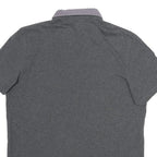 TED BAKER Mens Grey Cotton Blend Polo Shirt S Short Sleeve Patterned Collar