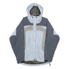 MAMMUT Womens Blue Grey Nylon Outdoor Jacket S Zip Hooded Colourblock