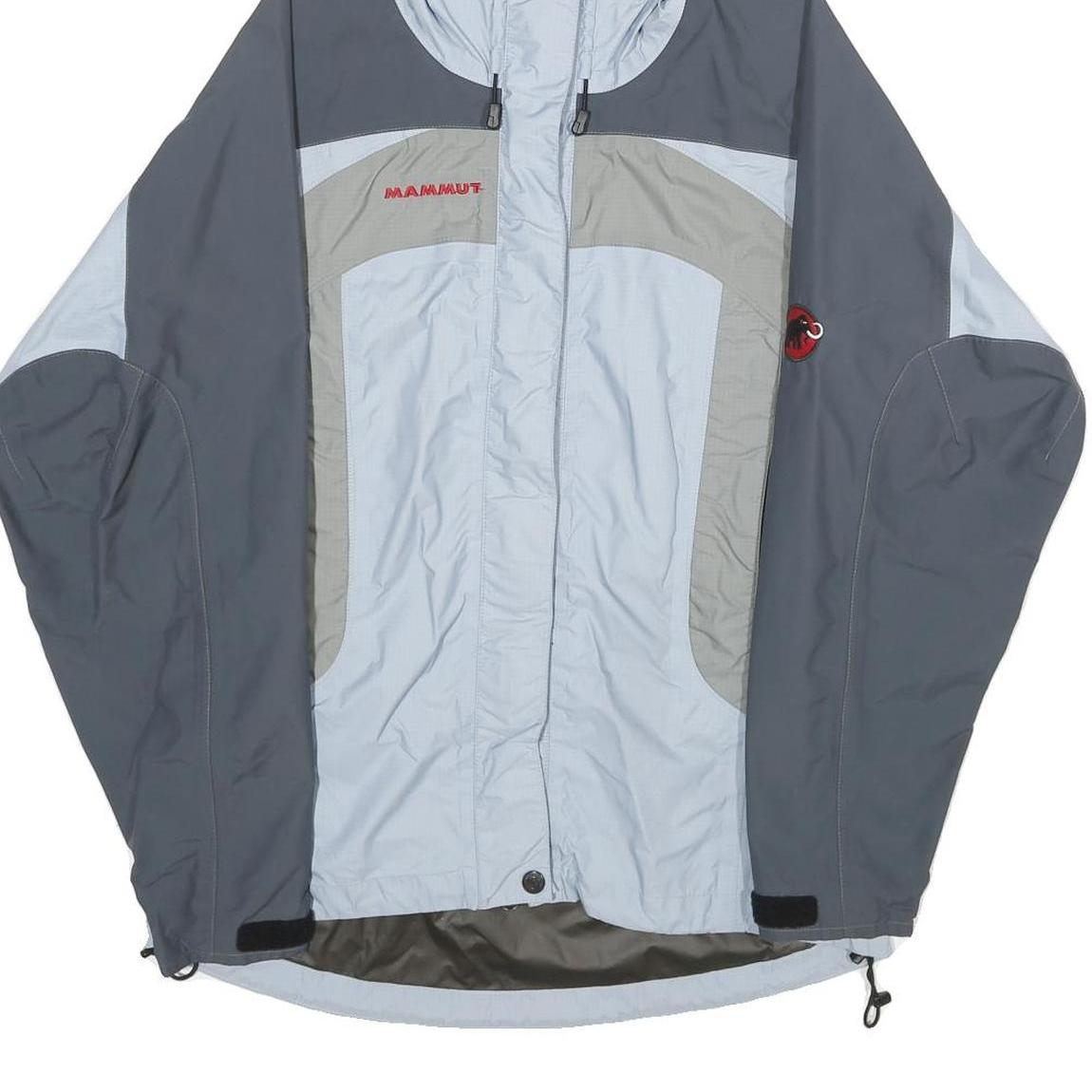 MAMMUT Womens Blue Grey Nylon Outdoor Jacket S Zip Hooded Colourblock