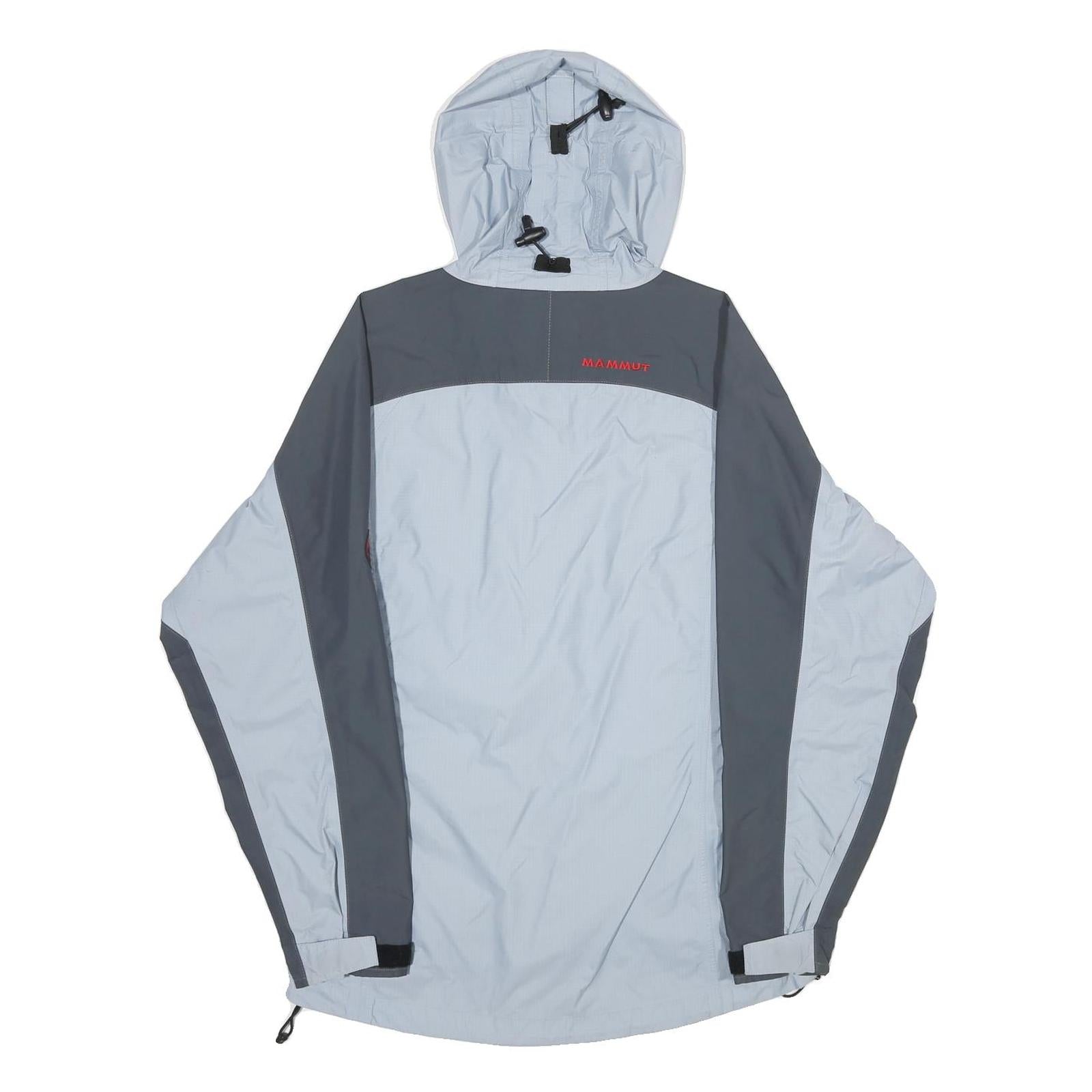 MAMMUT Womens Blue Grey Nylon Outdoor Jacket S Zip Hooded Colourblock