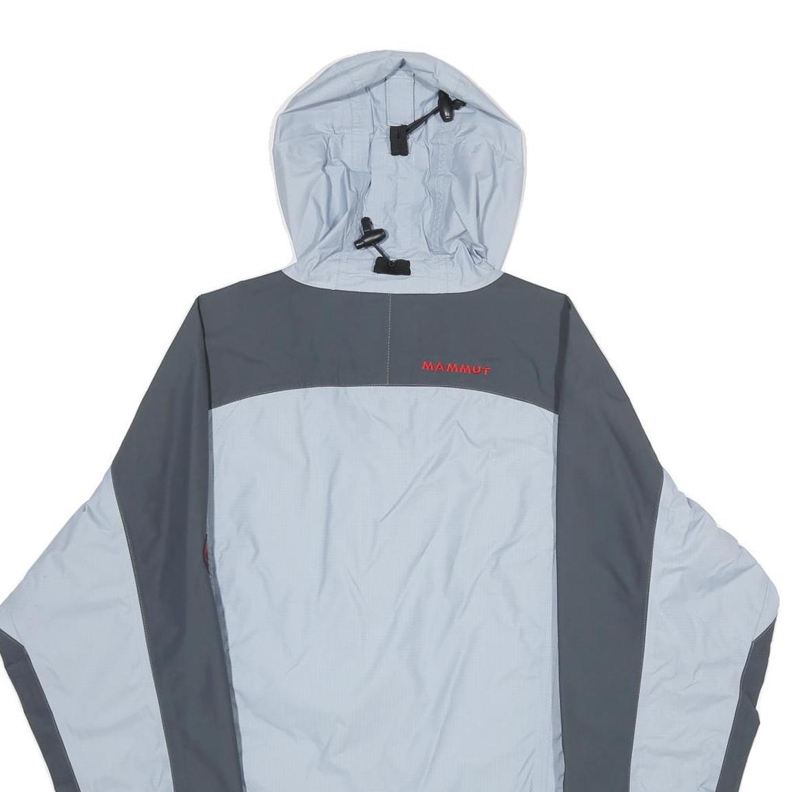 MAMMUT Womens Blue Grey Nylon Outdoor Jacket S Zip Hooded Colourblock