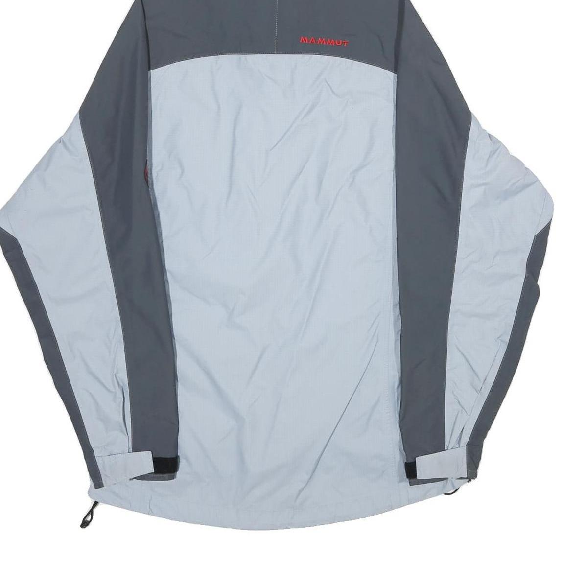 MAMMUT Womens Blue Grey Nylon Outdoor Jacket S Zip Hooded Colourblock