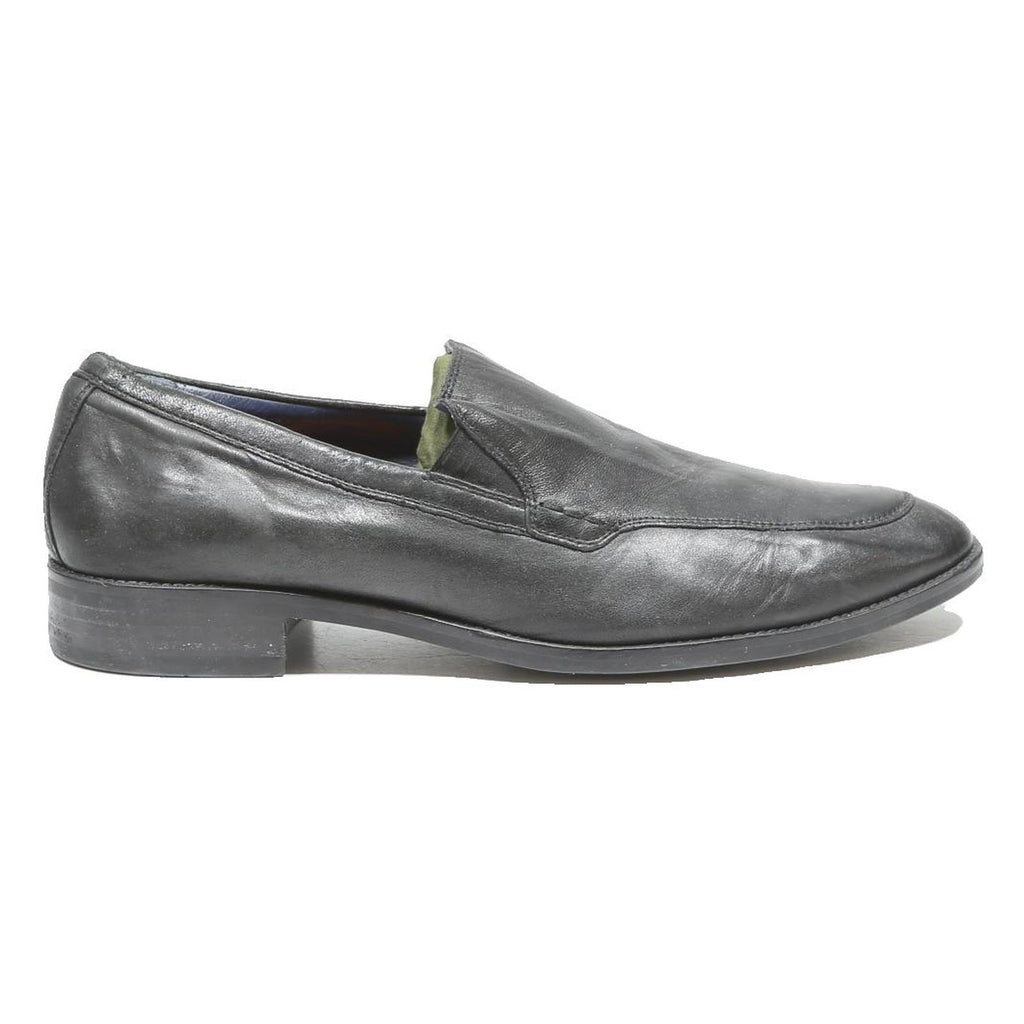 COLE HAAN Mens Leather Black Slip-On Loafers UK 10 Classic Formal Smart Shoes