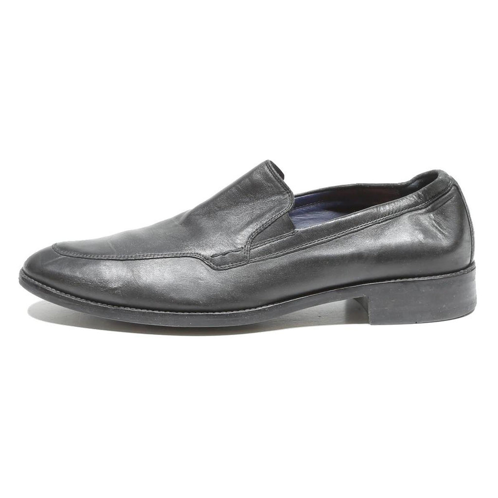 COLE HAAN Mens Leather Black Slip-On Loafers UK 10 Classic Formal Smart Shoes
