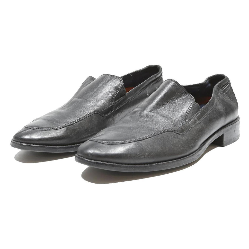COLE HAAN Mens Leather Black Slip-On Loafers UK 10 Classic Formal Smart Shoes