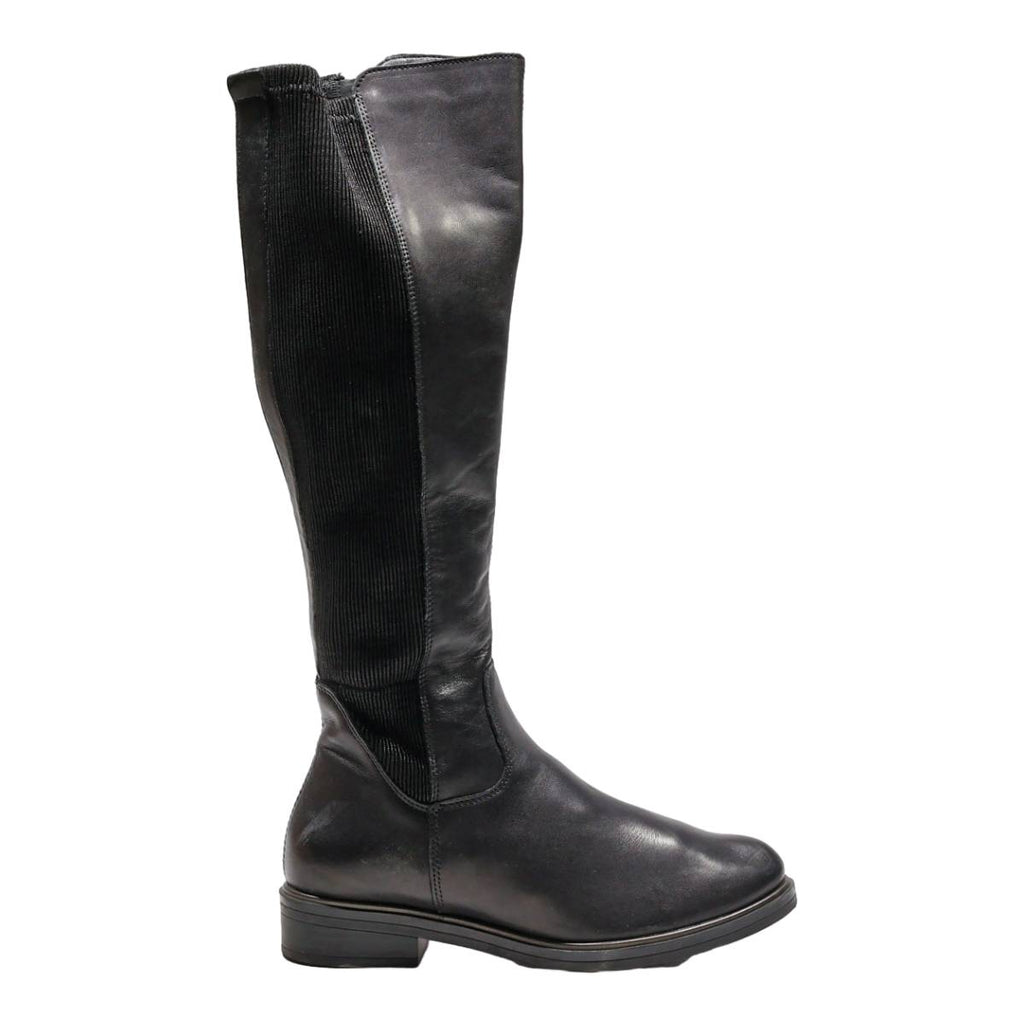 REMONTE High Boots Black Leather Womens UK 4