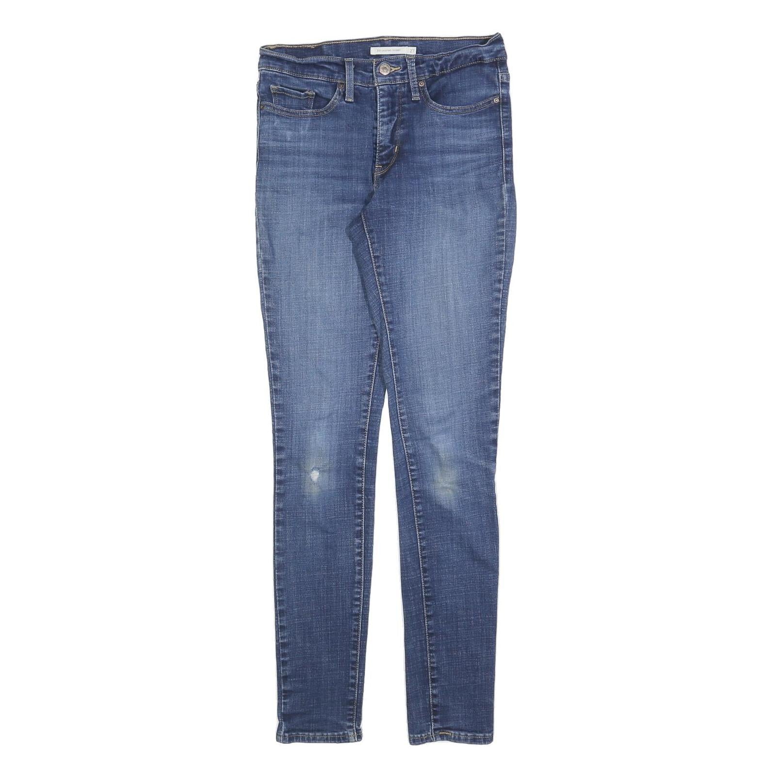 LEVI'S 311 Womens Jeans Blue Slim Skinny Denim Medium W27 L32 Classic Zip