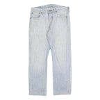 LEVI'S 501 Mens Jeans Blue Regular Straight Denim Light W32 L27 Button Cotton
