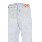 LEVI'S 501 Mens Jeans Blue Regular Straight Denim Light W32 L27 Button Cotton