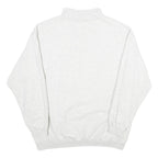 PROMODORO Mens Light Grey 1/4 Zip Sweatshirt L Cotton Pullover Casual