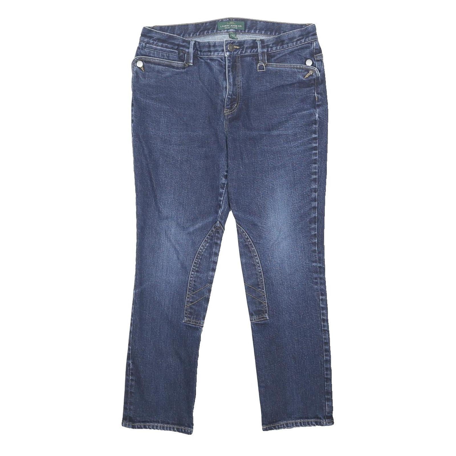 LAUREN RALPH LAUREN Womens Blue Regular Regular Fit Denim Jeans W34 L27 Stylish