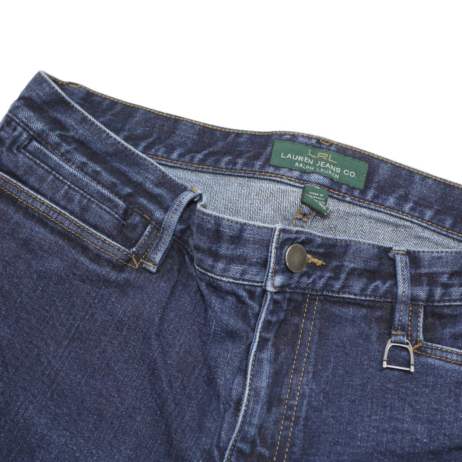 LAUREN RALPH LAUREN Womens Blue Regular Regular Fit Denim Jeans W34 L27 Stylish