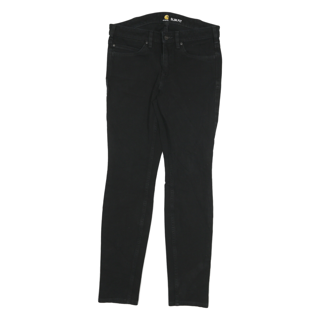 CARHARTT Womens Black Slim Fit Skinny Denim Raw W28 L29 Stretch Cotton Blend
