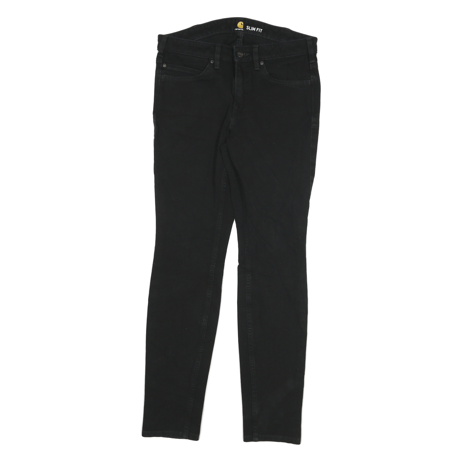 CARHARTT Womens Black Slim Fit Skinny Denim Raw W28 L29 Stretch Cotton Blend