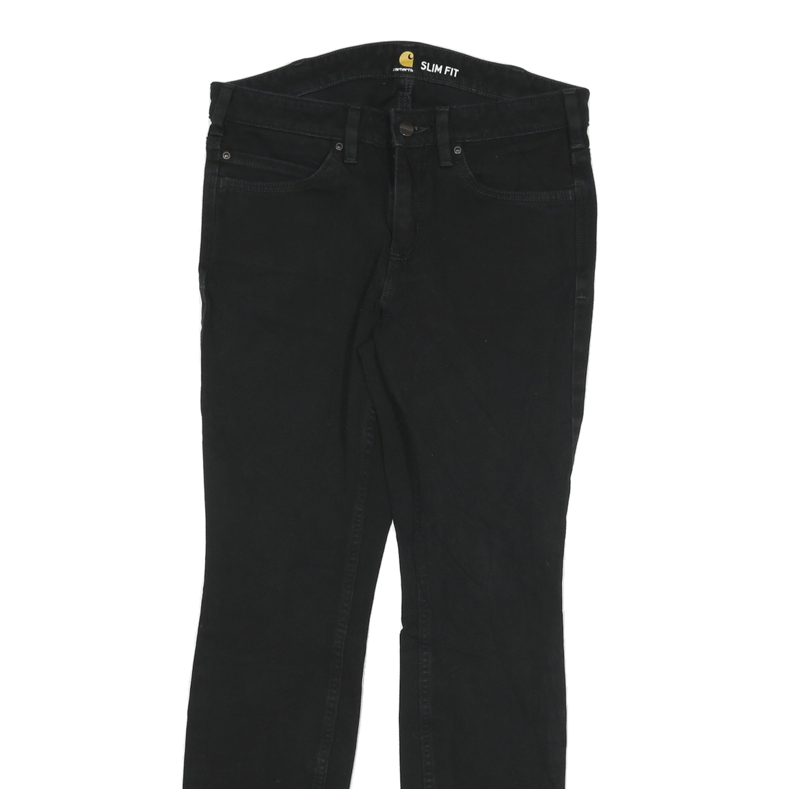 CARHARTT Womens Black Slim Fit Skinny Denim Raw W28 L29 Stretch Cotton Blend