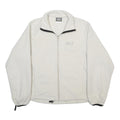 JACK WOLFSKIN Womens White Outdoor Jacket M Polyester Zip Fleece Lightweight