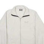JACK WOLFSKIN Womens White Outdoor Jacket M Polyester Zip Fleece Lightweight