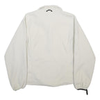 JACK WOLFSKIN Womens White Outdoor Jacket M Polyester Zip Fleece Lightweight