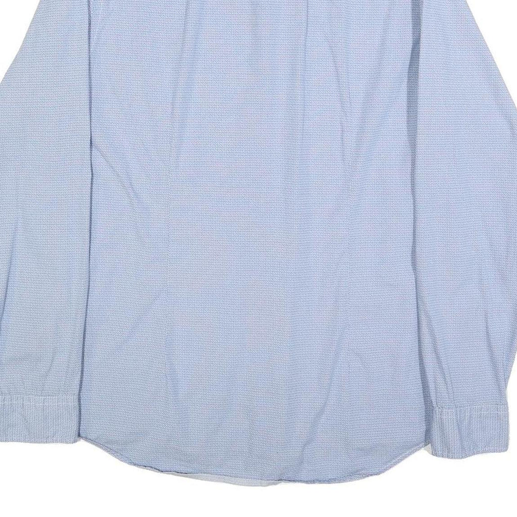 TOMMY HILFIGER Mens Blue Button-Down Shirt XL Classic Cotton Long Sleeve Smart