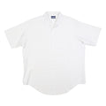CAREER CLUB Mens White Stripe Shirt XL Polyester Blend Casual Button Front