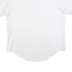 CAREER CLUB Mens White Stripe Shirt XL Polyester Blend Casual Button Front