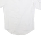 CAREER CLUB Mens White Stripe Shirt XL Polyester Blend Casual Button Front