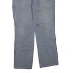 DICKIES Womens Cotton Blend Grey Regular Straight Trousers W36 L32 Workwear Zip