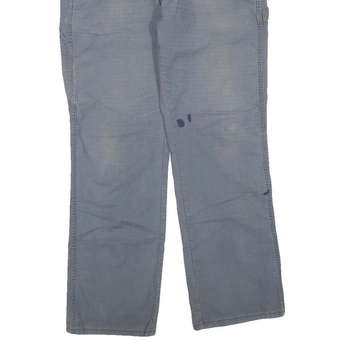 DICKIES Womens Cotton Blend Grey Regular Straight Trousers W36 L32 Workwear Zip