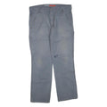 DICKIES Womens Cotton Blend Grey Regular Straight Trousers W36 L32 Workwear Zip