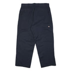 DICKIES Mens Polyester Blend Navy Regular Straight Trousers W38 L30 Workwear
