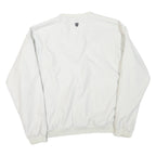 NIKE Mens White Polyester Blend V Neck Jacket XL Plain Casual Sportswear