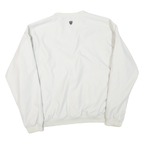 NIKE Mens White Polyester Blend V Neck Jacket XL Plain Casual Sportswear