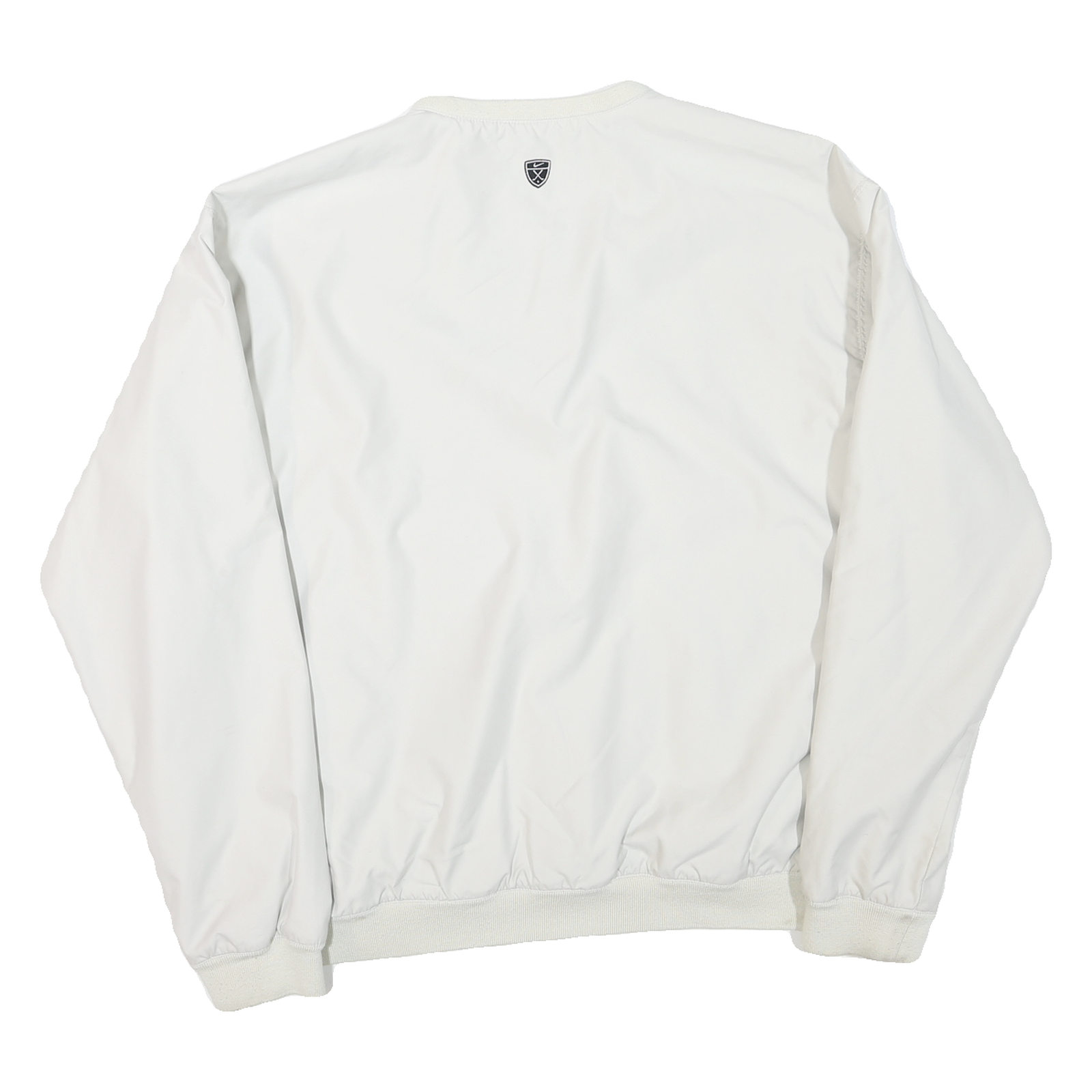 NIKE Mens White Polyester Blend V Neck Jacket XL Plain Casual Sportswear