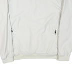 NIKE Mens White Polyester Blend V Neck Jacket XL Plain Casual Sportswear