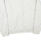 NIKE Mens White Polyester Blend V Neck Jacket XL Plain Casual Sportswear