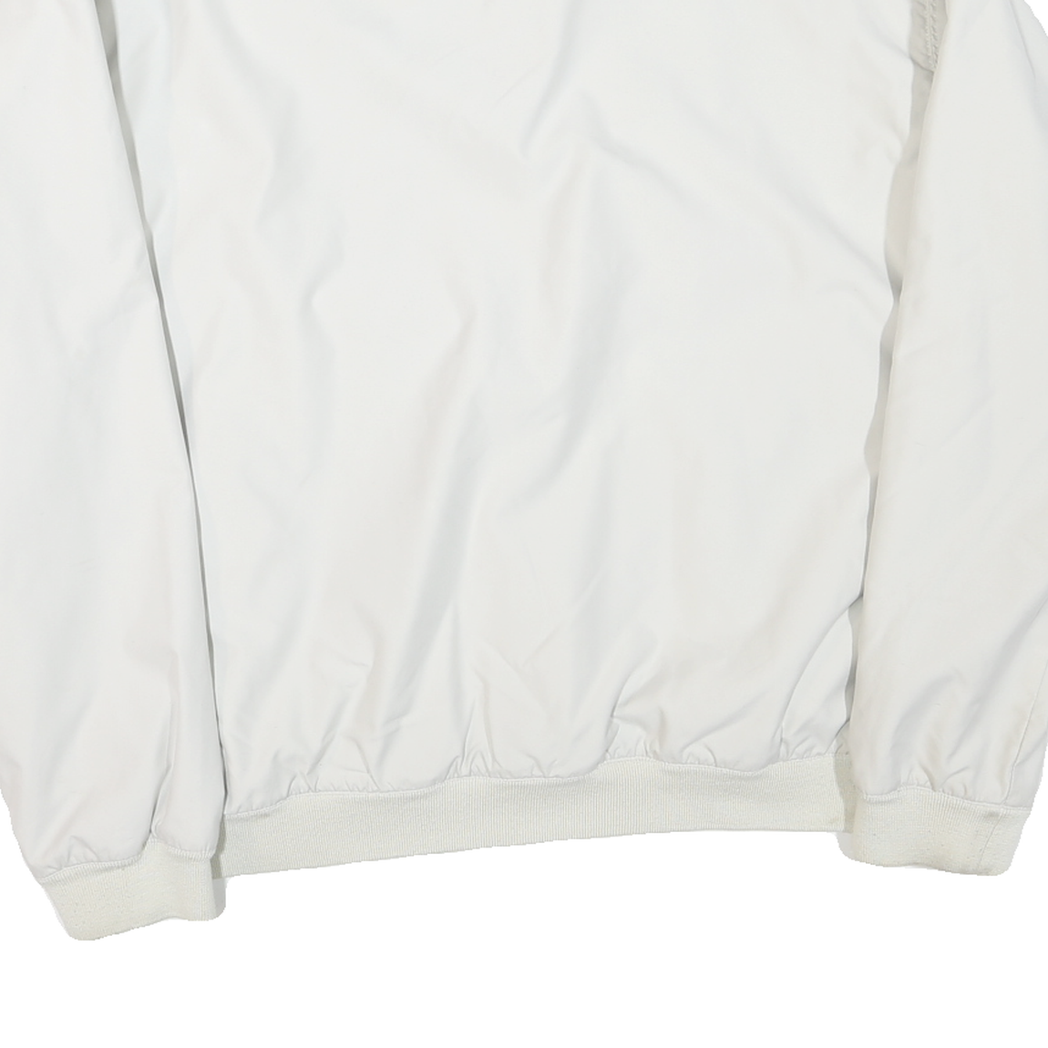 NIKE Mens White Polyester Blend V Neck Jacket XL Plain Casual Sportswear