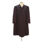 Mens Black Plain Classic Cotton Blend Button Jacket XL Casual Outerwear Coat