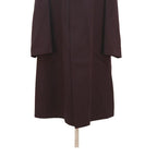 Mens Black Plain Classic Cotton Blend Button Jacket XL Casual Outerwear Coat