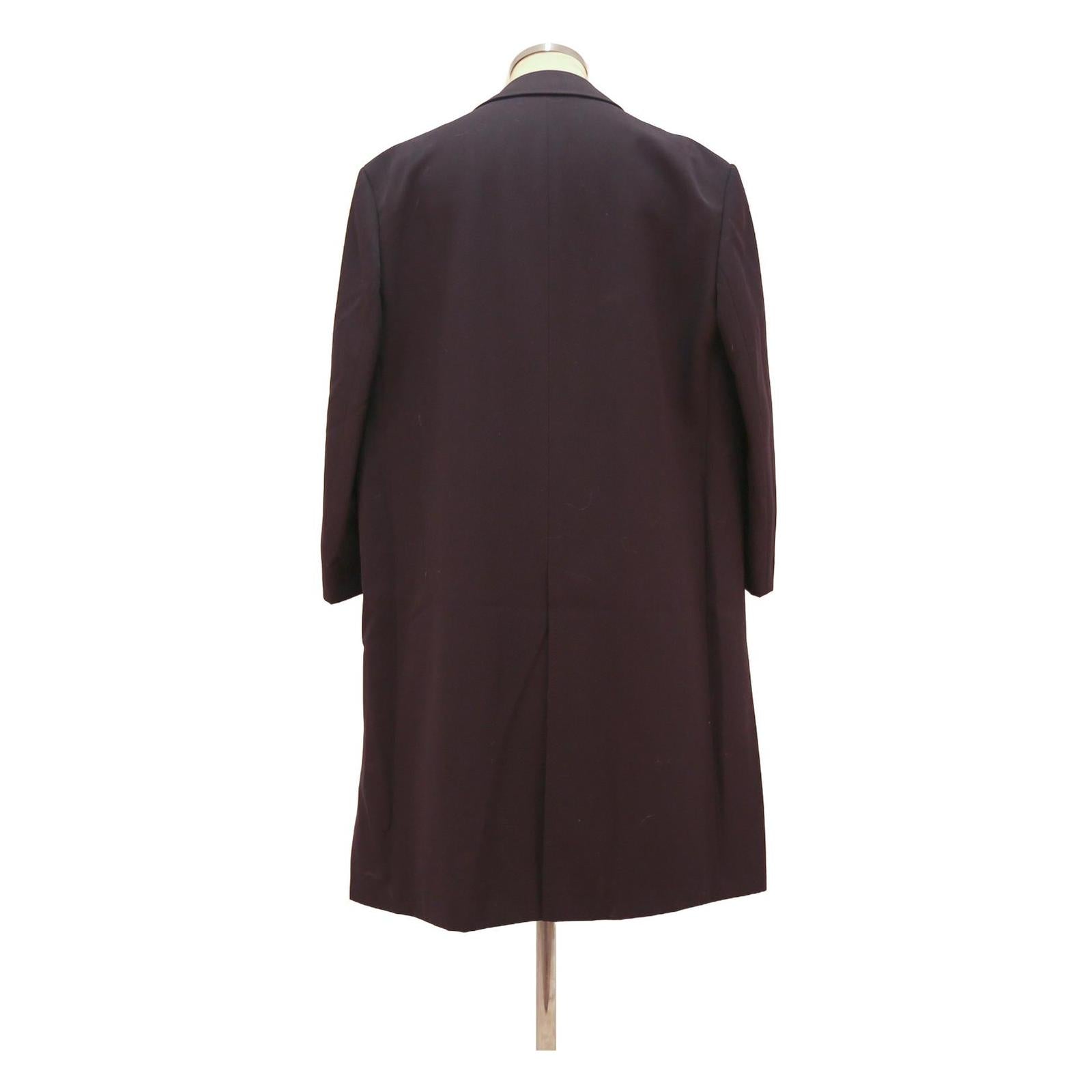 Mens Black Plain Classic Cotton Blend Button Jacket XL Casual Outerwear Coat