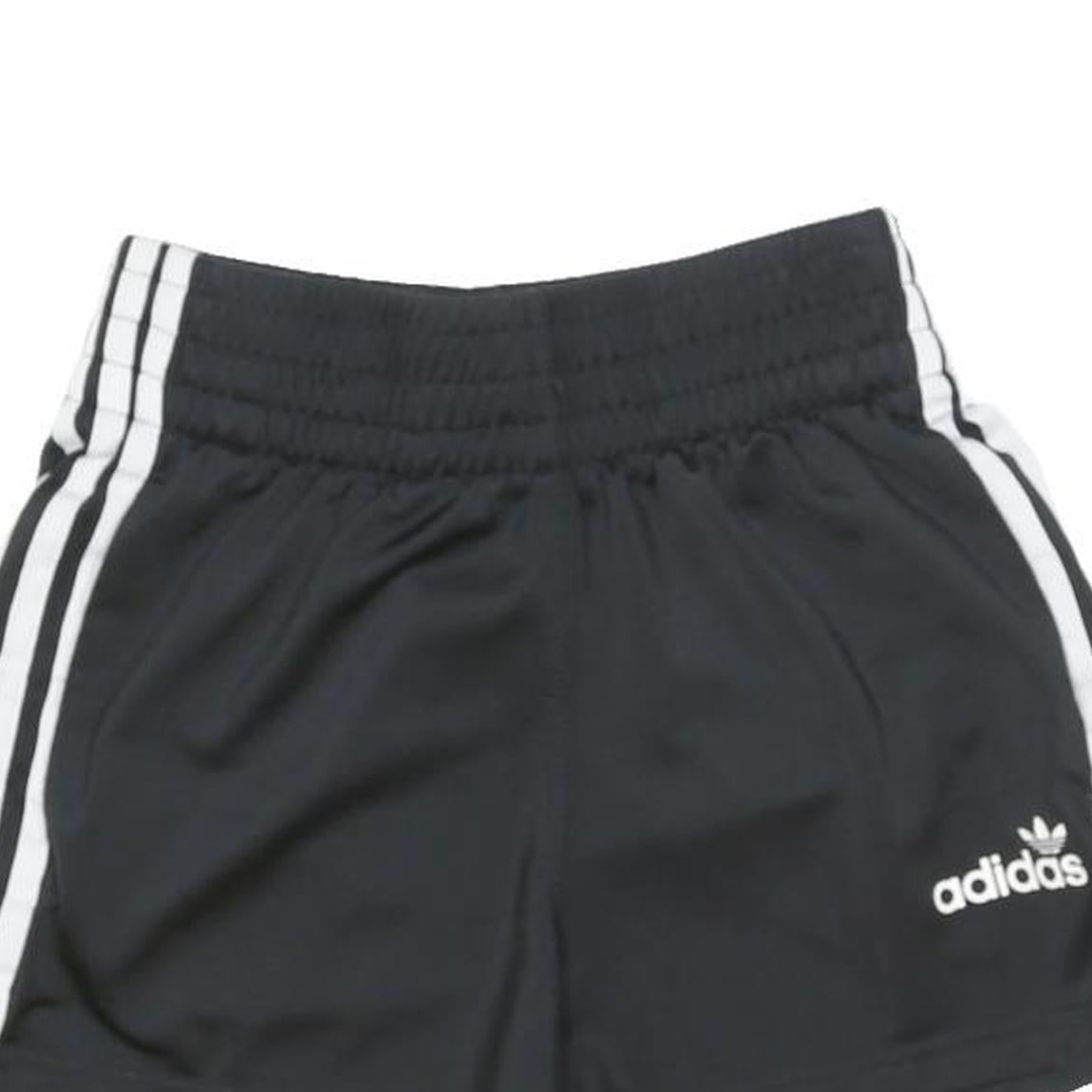 ADIDAS ORIGINALS Womens Black Casual Shorts UK 4 W22 Polyester Stripe