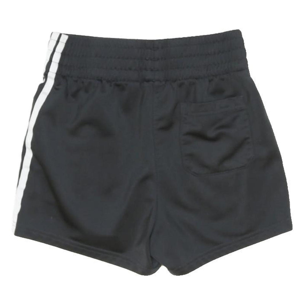 ADIDAS ORIGINALS Womens Black Casual Shorts UK 4 W22 Polyester Stripe