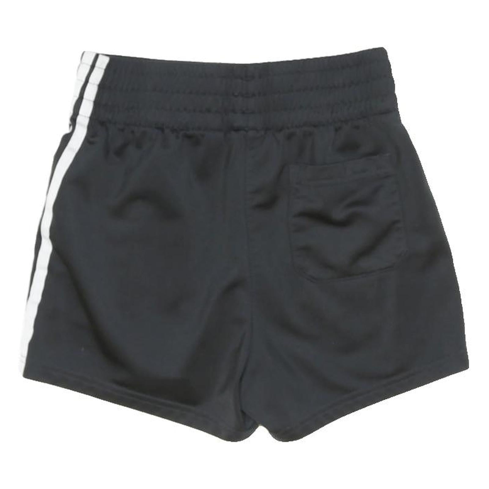 ADIDAS ORIGINALS Womens Black Casual Shorts UK 4 W22 Polyester Stripe