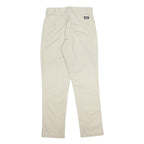 DICKIES Mens Cotton Blend Beige Slim Trousers W31 L30 Zip Casual Workwear