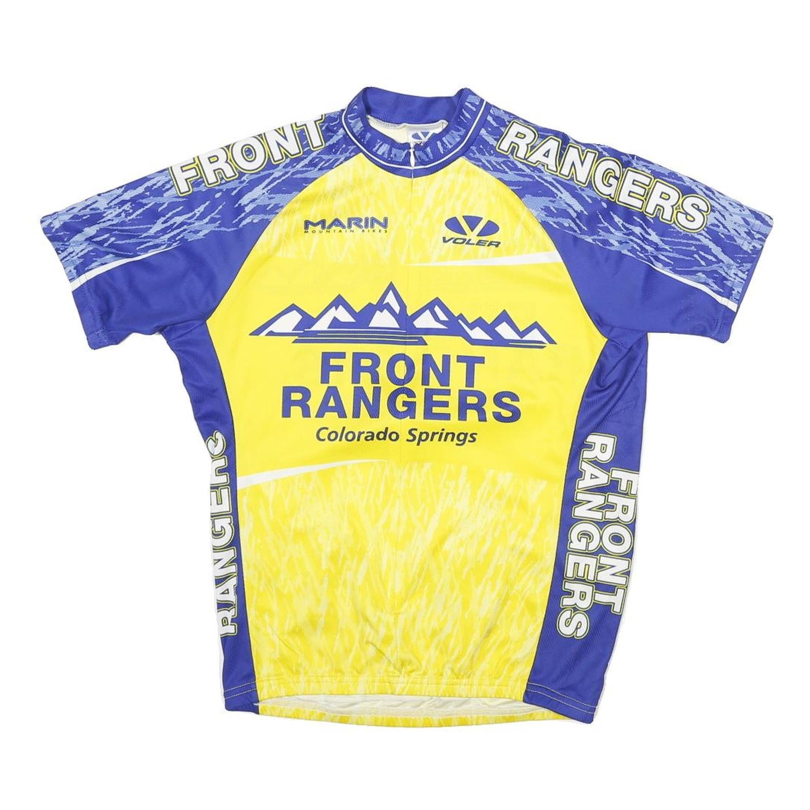 VOLER Mens Yellow & Blue Front Rangers Graphic T-Shirt M Short Sleeve Crew Neck