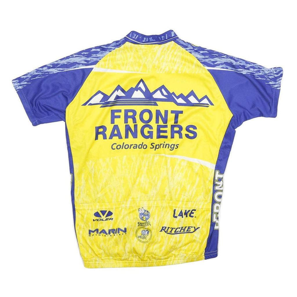 VOLER Mens Yellow & Blue Front Rangers Graphic T-Shirt M Short Sleeve Crew Neck