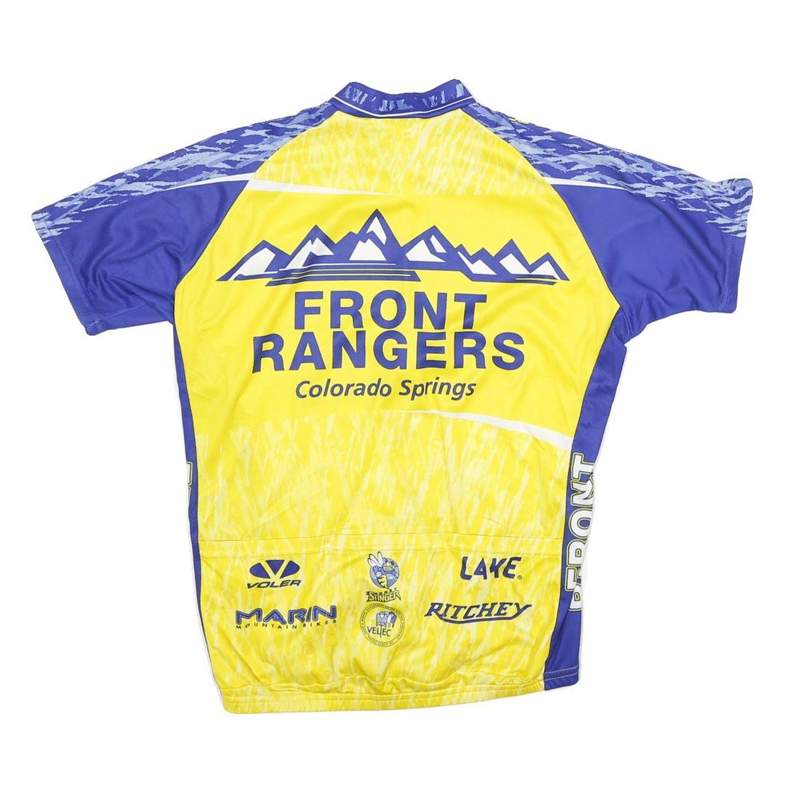 VOLER Mens Yellow & Blue Front Rangers Graphic T-Shirt M Short Sleeve Crew Neck